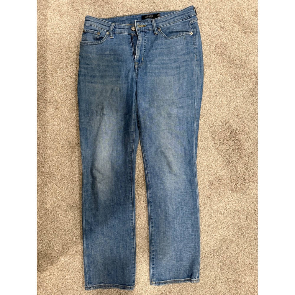 Lauren Ralph Lauren Womens Denim Jeans Blue Straight Leg Size 10‎